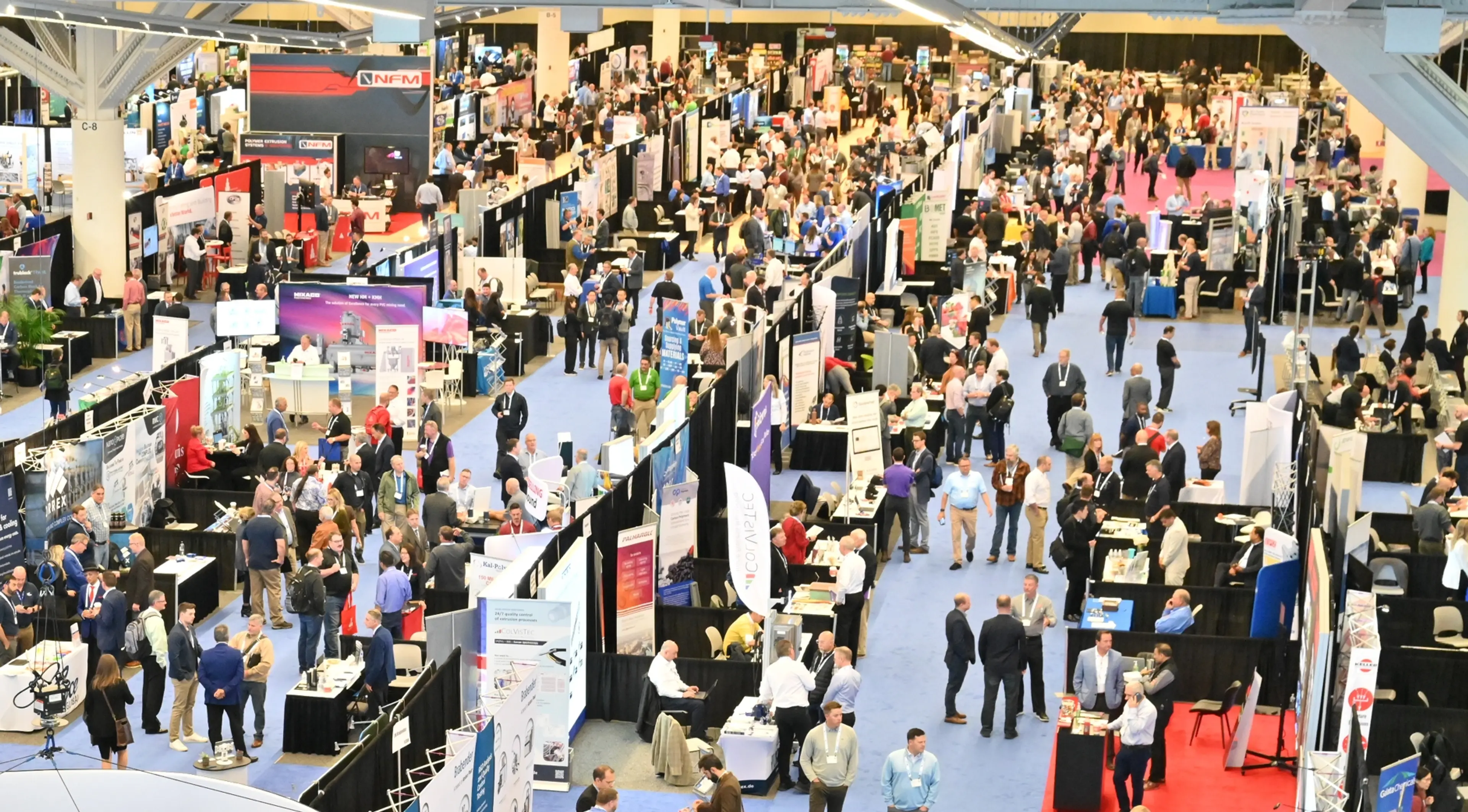 AMI's Plastics World Expo Cleveland USA busy show floor