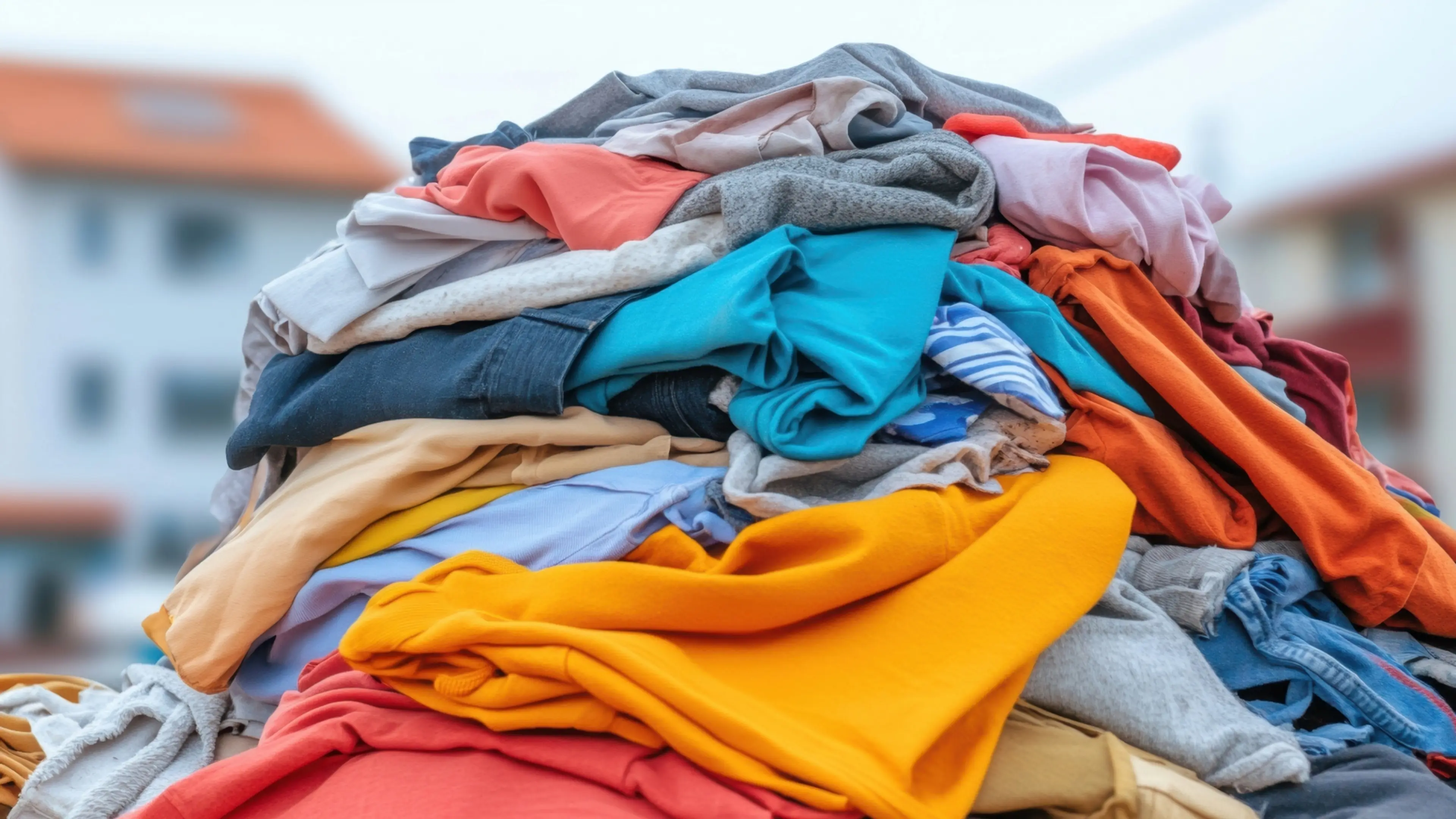 Pile of colourful clothing