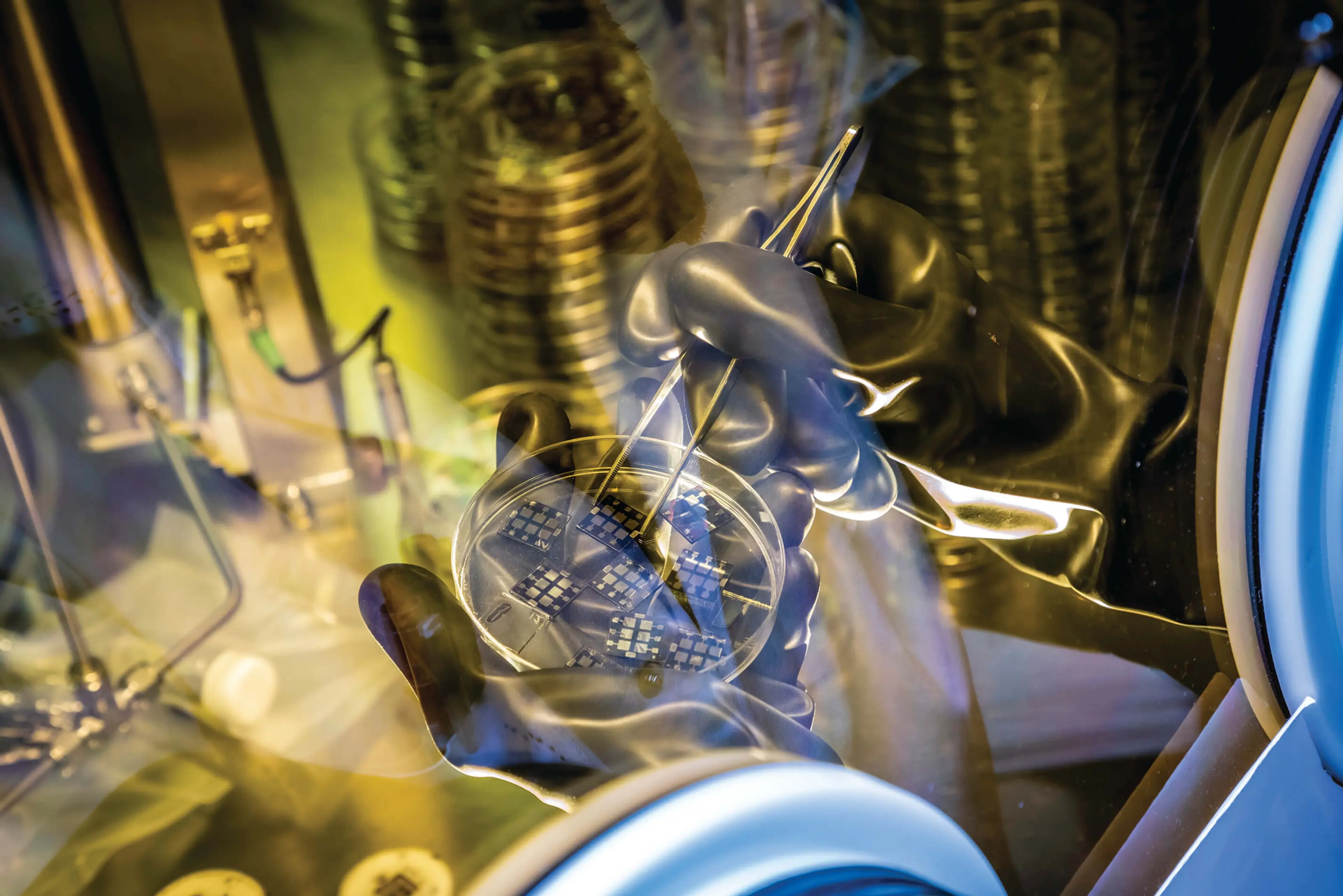 Image of plastic solar cells at Graz University of Technology in Austria