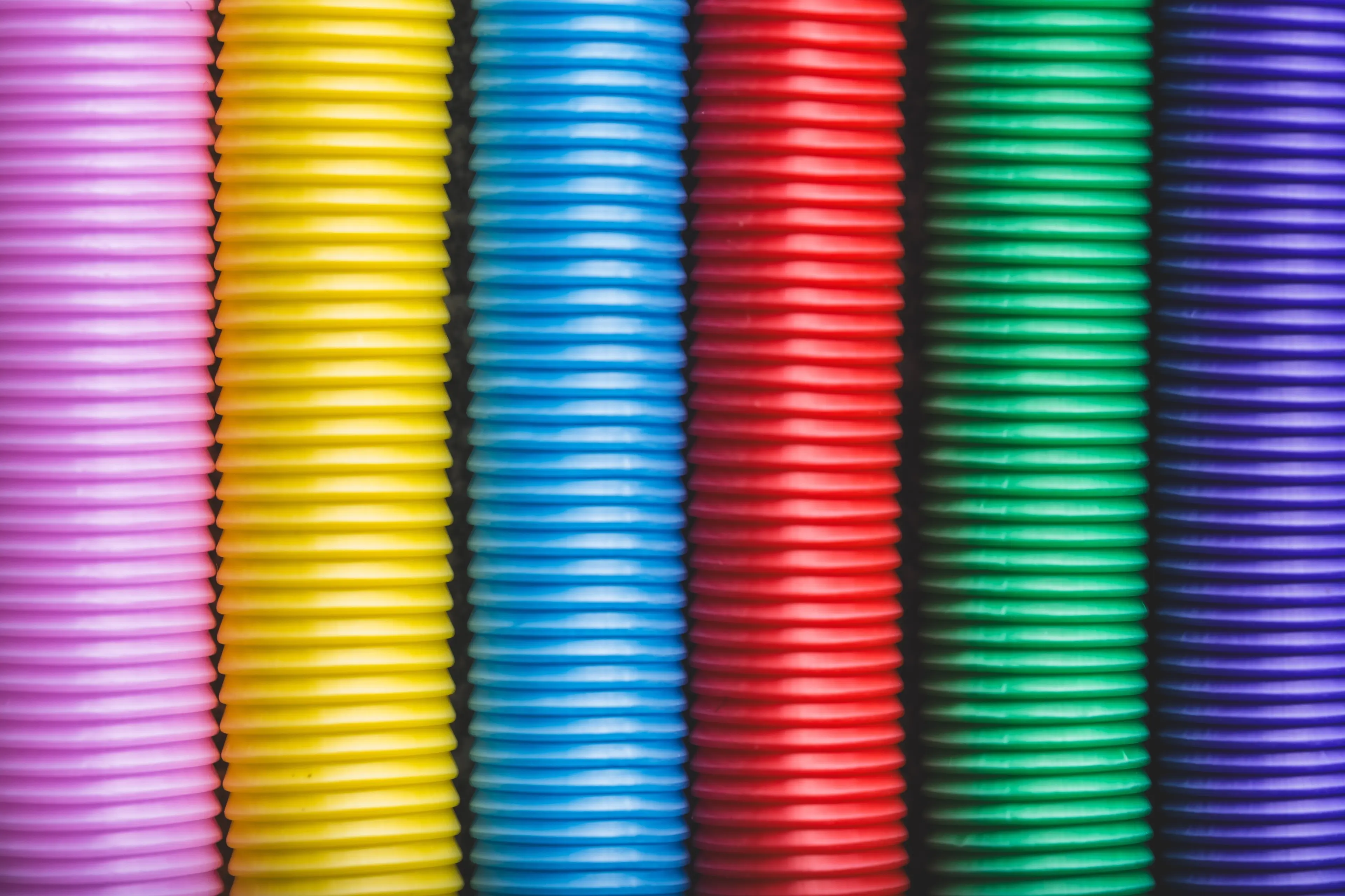 Rainbow coloured pipes