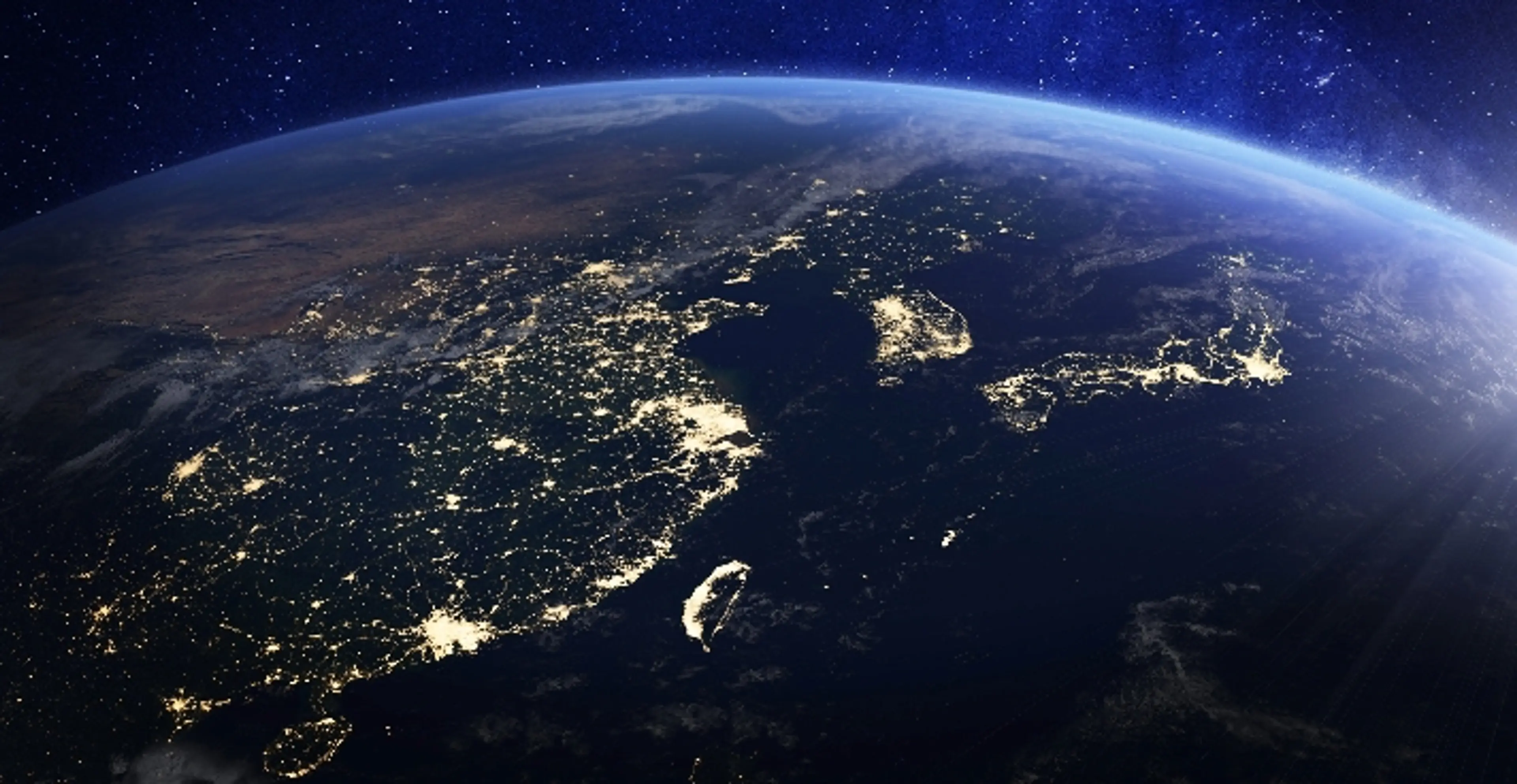 Satellite shot of China