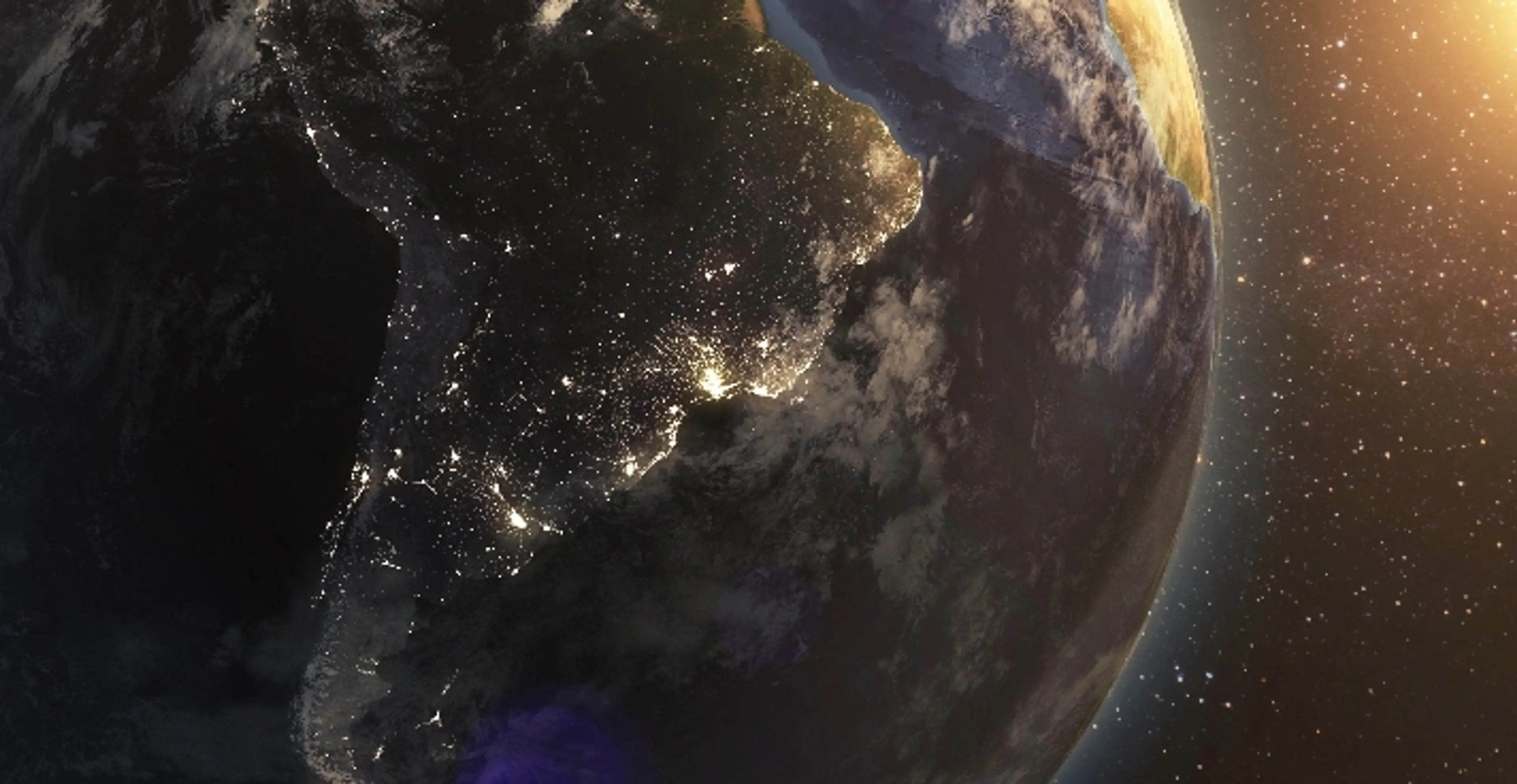 Satellite shot of South America